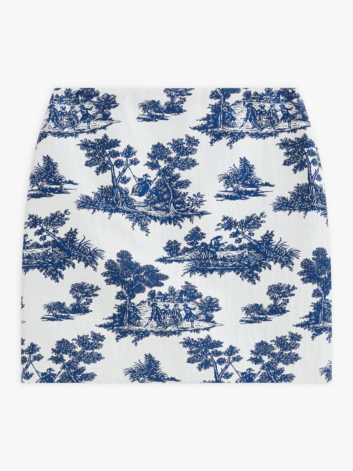 blue jacquard woven cotton Erin skirt