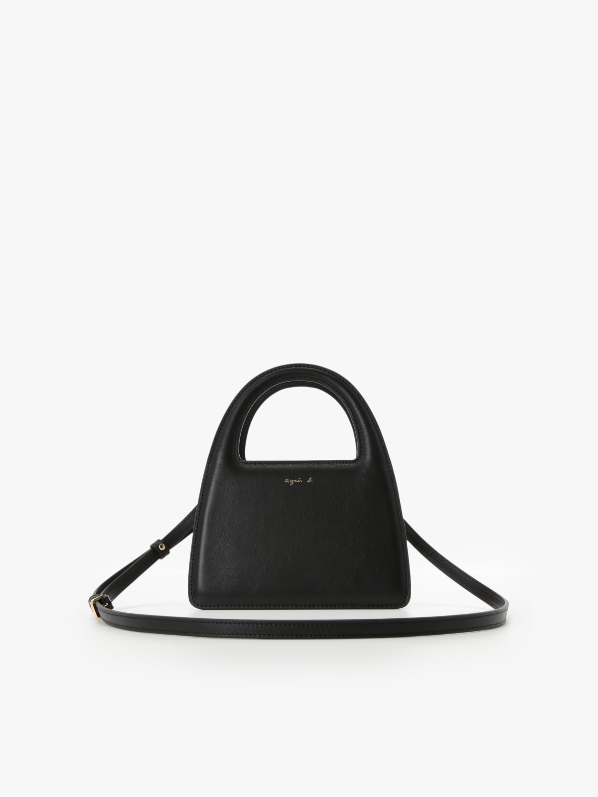 black leather bag