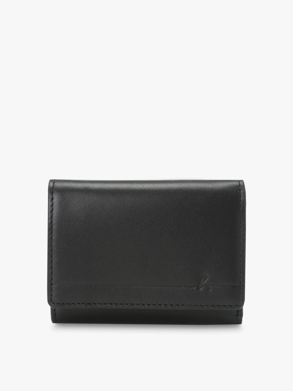 blue and black two-tone leather wallet