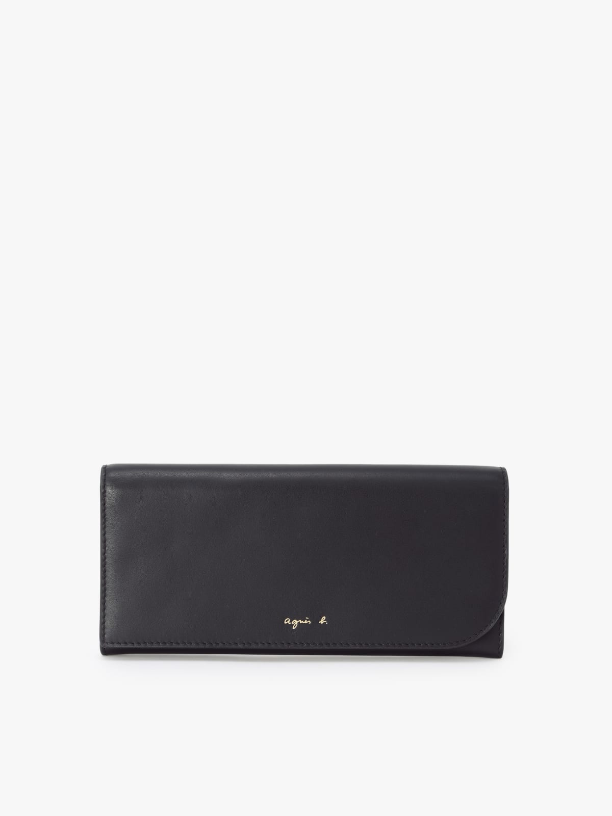 black long leather wallet