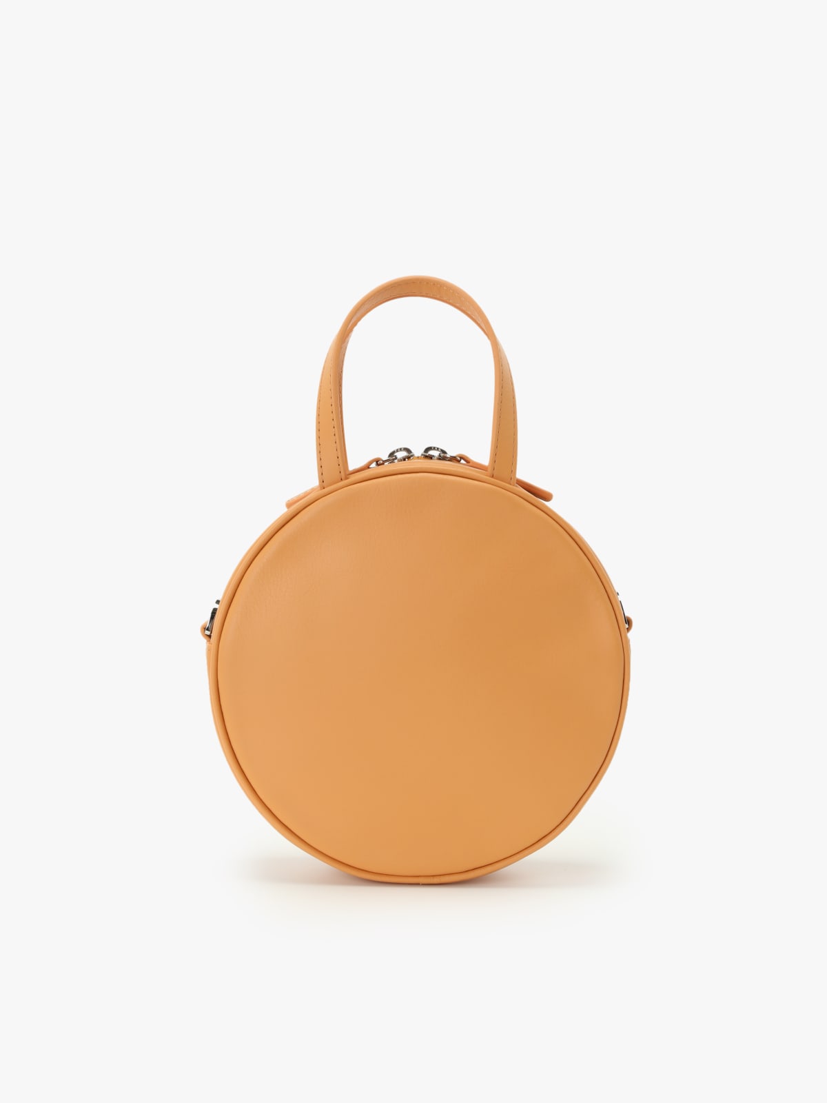 yellow round leather bag