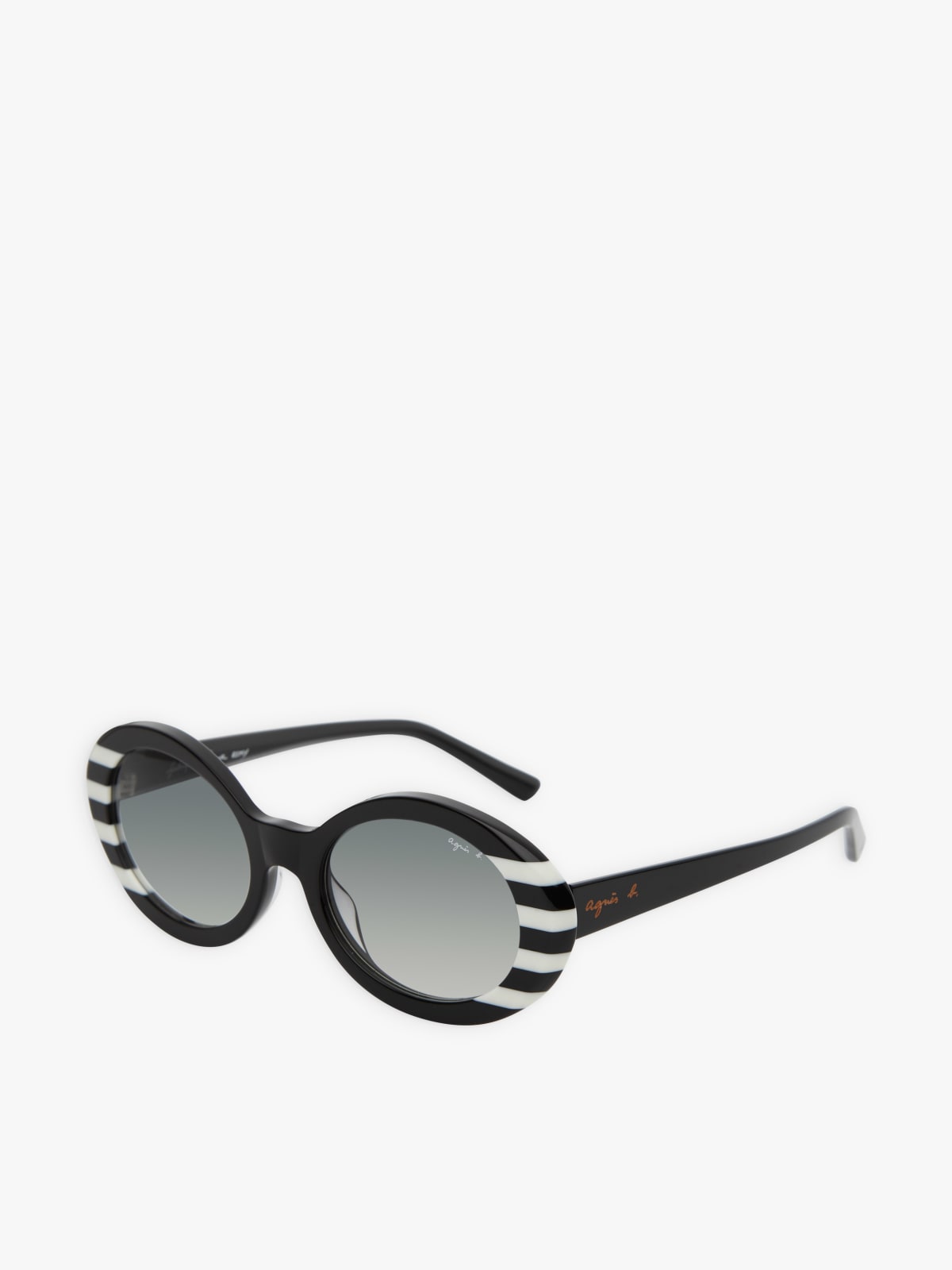 black and white Romy striped sunglasses