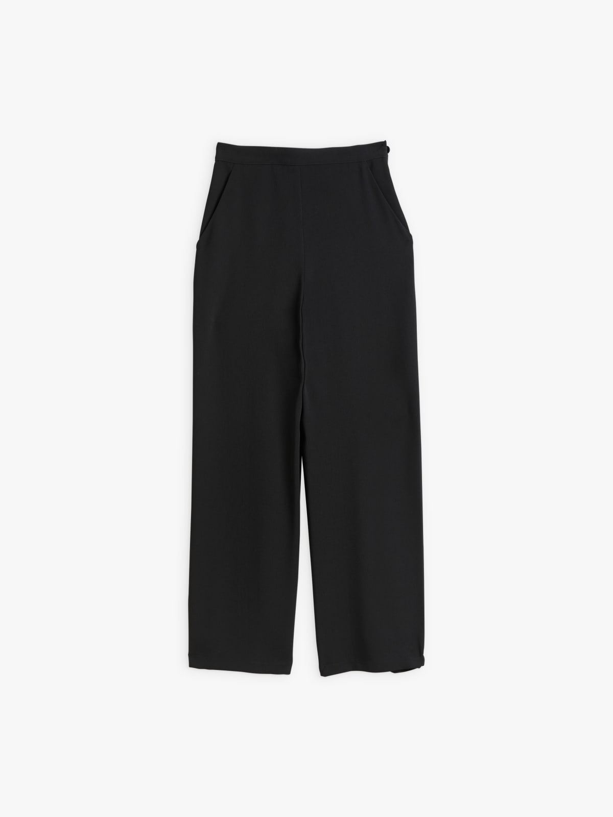 black Neola straight trousers polyester