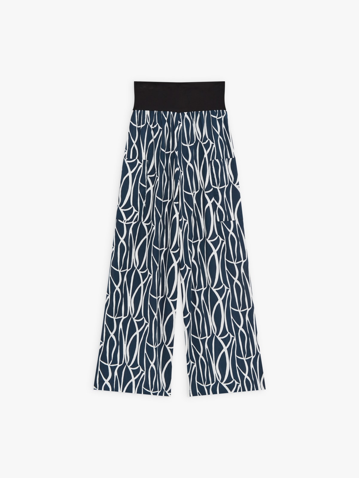 blue cotton geometric print short Matis trousers