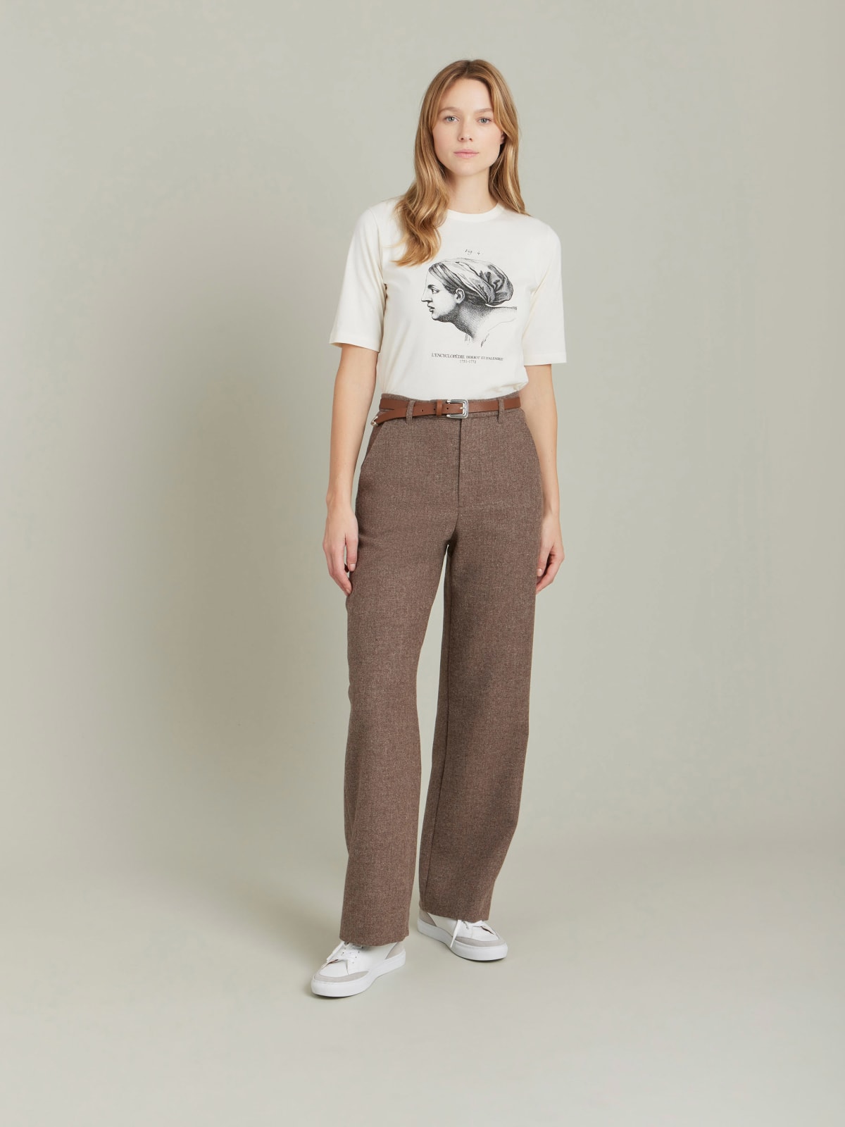 brown shetland wool Boy trousers