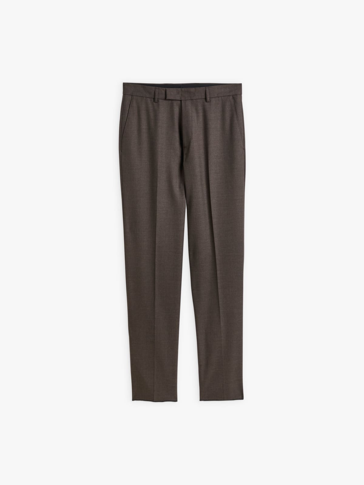 chocolate worsted wool Lucas trousers