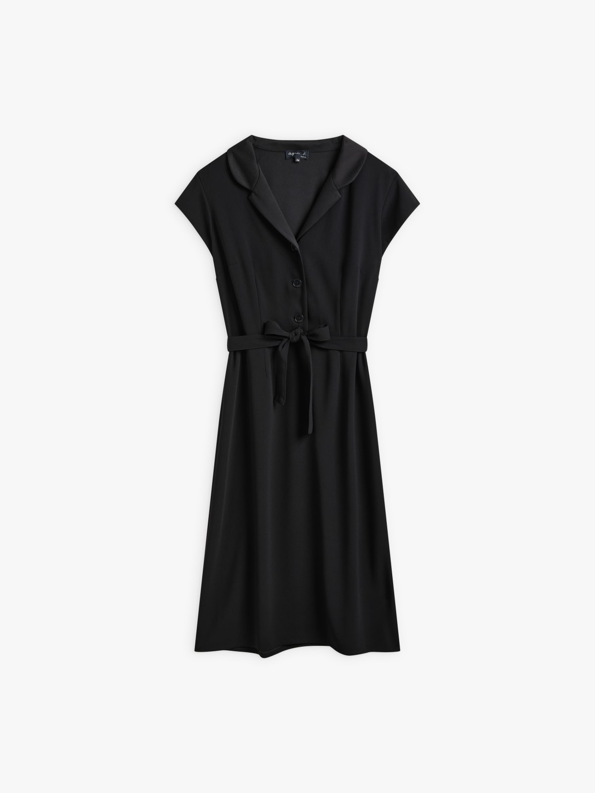 black polyester Franny dress