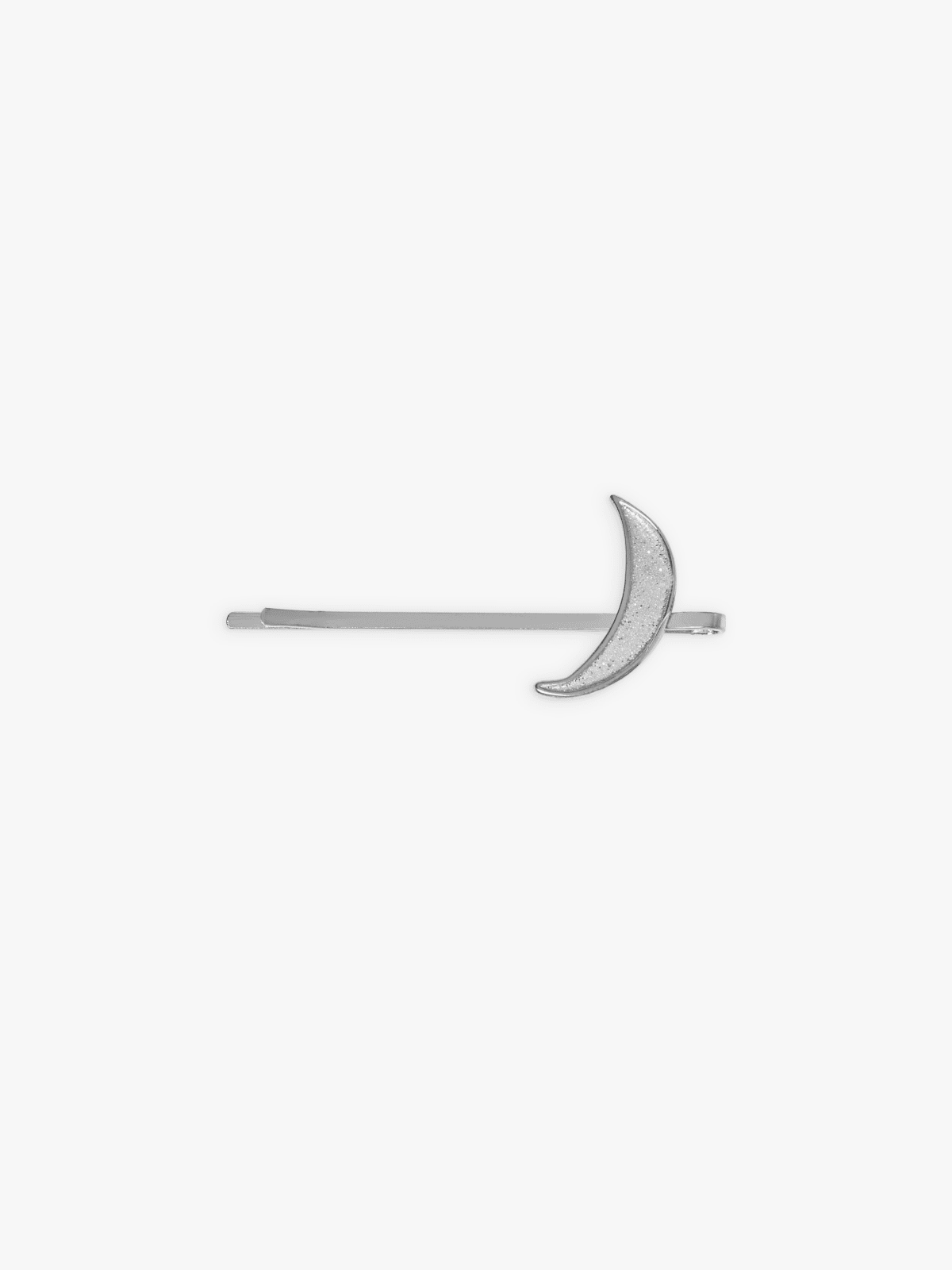 silver brass Lune hair clip